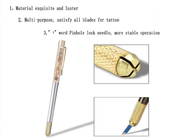 थोक गोल्डन फ़ॉइल वन साइड पेन क्रिस्टल आइब्रो टैटू पेन कम कीमत के साथ स्थायी मैनुअल टैटू पेन