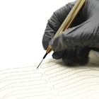 स्थायी भौहें के लिए गोल्डन एल्यूमिनियम मिश्र धातु माइक्रोब्लैडिंग टैटू पेन