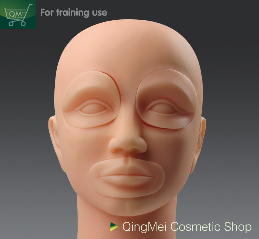 चीन अभ्यास मेकअप शीट आपूर्तिकर्ता पुन: प्रयोज्य स्थायी मेकअप अभ्यास त्वचा, नरम मेकअप पुतला सिर